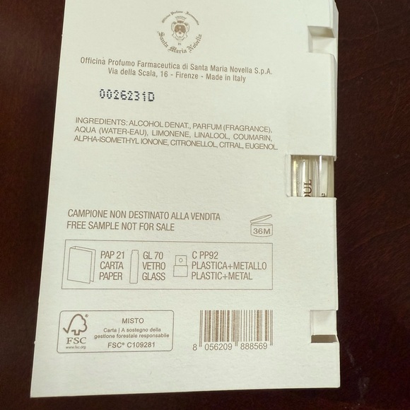 Officina Profumo Santa Maria Novella Fragrance Sample 2ml Alba di Seoul - Picture 2 of 3